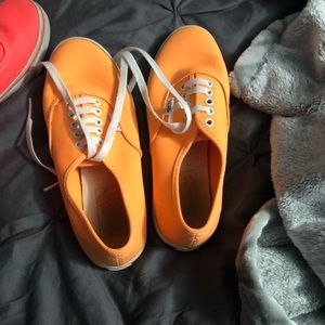 Neon orange vans size 6